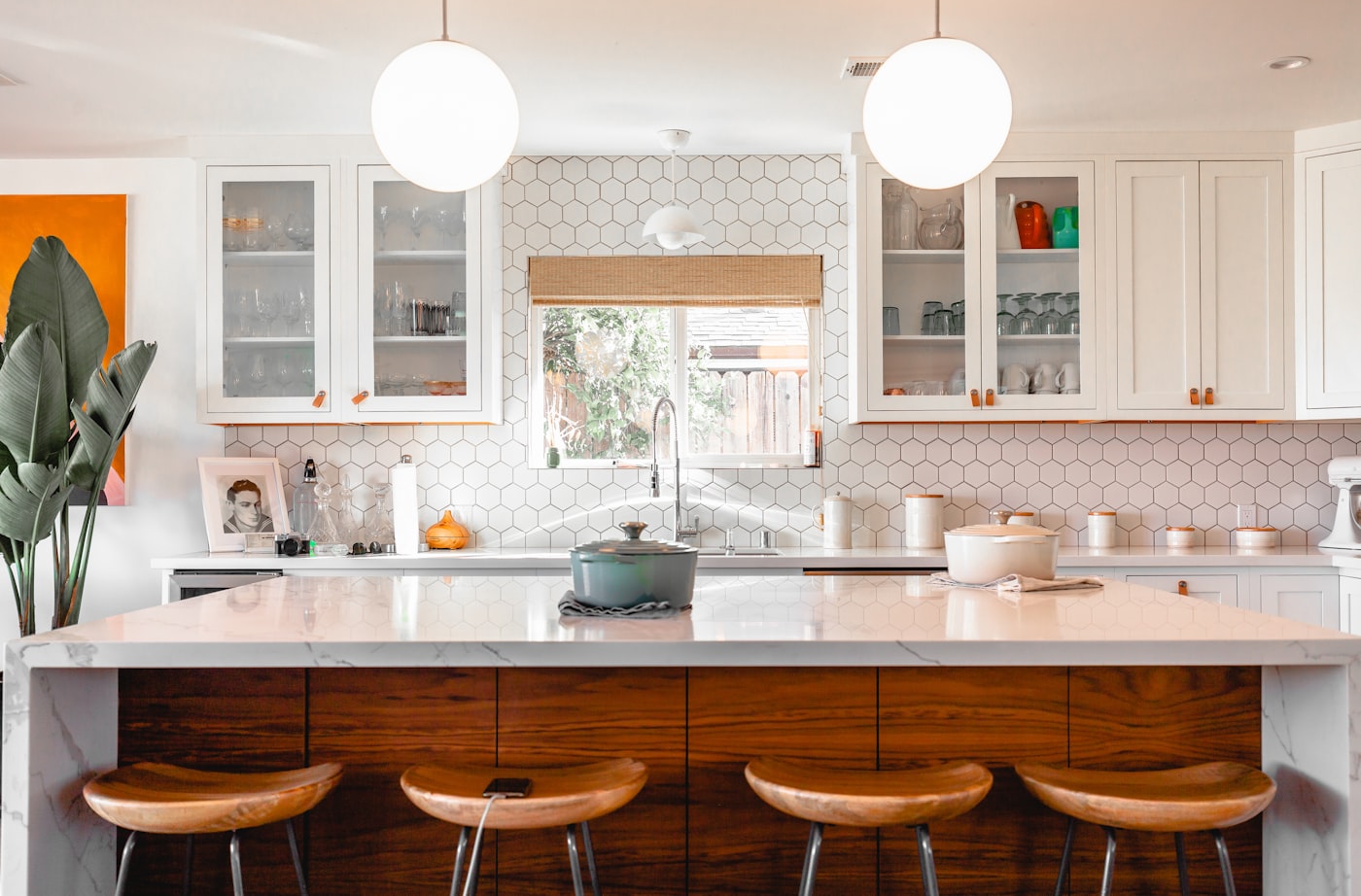 A modern Indian kitchen, clean and ready